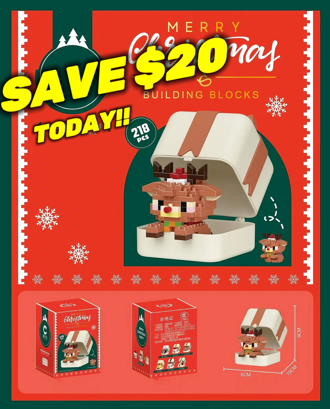 [40%OFF]Xmas Blocks Premium (Choose Chip Color)