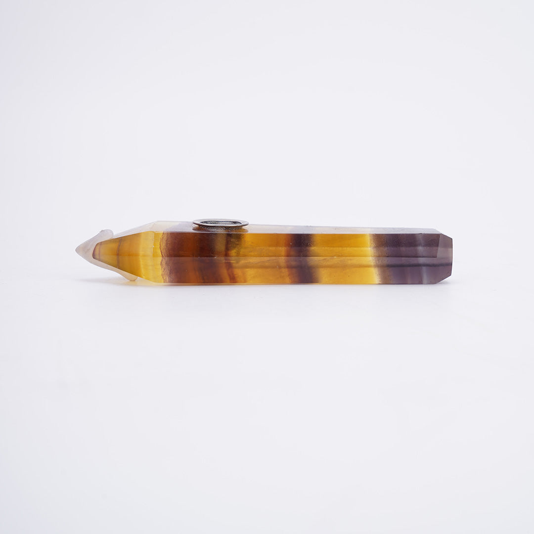 Tiger Eye Rose Quartz  Blood Stone Crystal Pipe