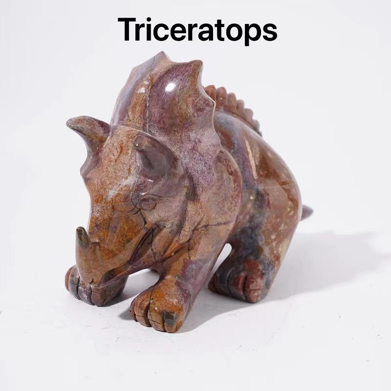 Triceratops Seahorse Ocean Jasper crystal animals