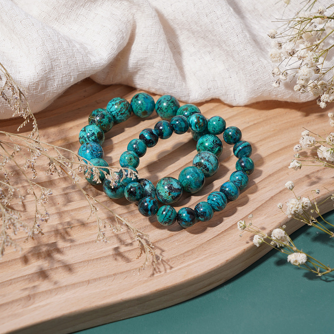 Chrysocolla Bracelets  8mm 10mm 12mm