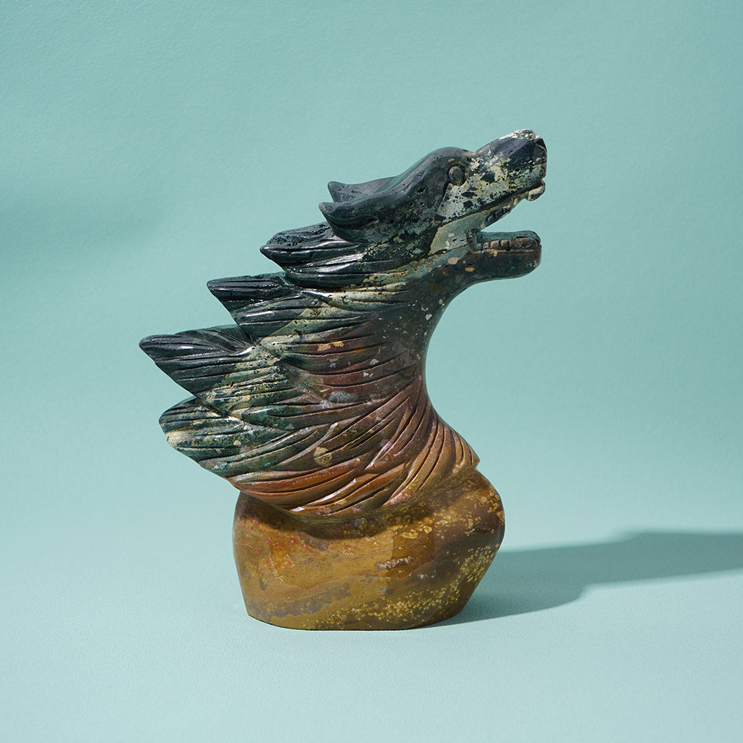 Cool Wolf Head Ocean Jasper